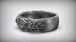 Roses Thorn Pattern Biker Ring