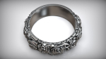 Roses Thorn Pattern Biker Ring