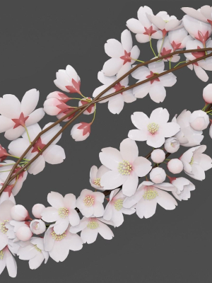 Saku Japanese Flowers Wreath Greek wreath