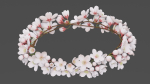 Saku Japanese Flowers Wreath Greek wreath