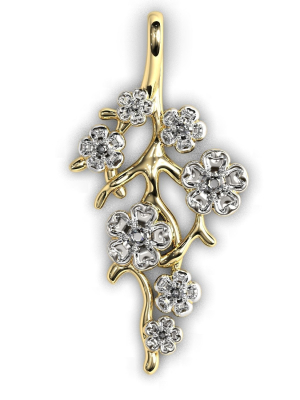 sakura-branch-pendant-3d-model-obj-stl-3dm
