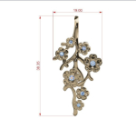 Sakura branch pendant