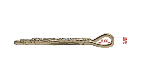 Sakura branch pendant