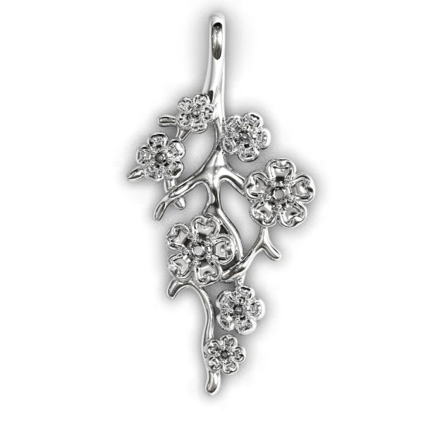 Sakura branch pendant