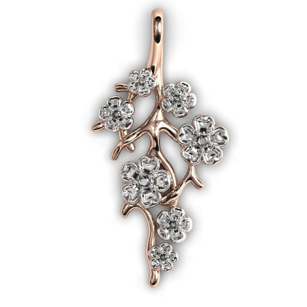 Sakura branch pendant