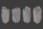 Scanned Logs Planks Sticks and Stumps