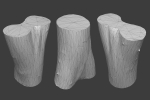 Scanned Logs Planks Sticks and Stumps