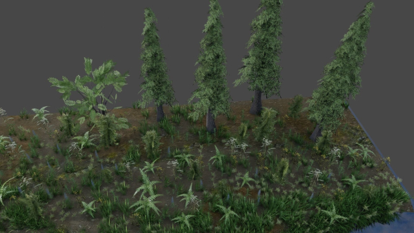 Scene river in forest