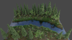 Scene river in forest