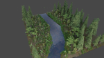 Scene river in forest