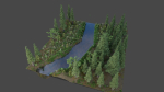 Scene river in forest