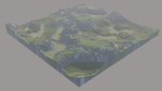 Scottish Highland with grass and moss