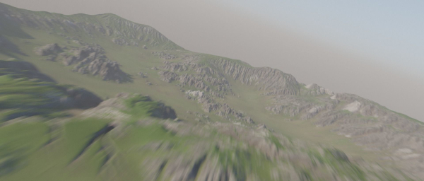 Scottish Highland with grass and moss
