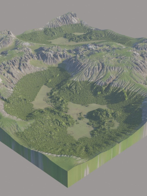 Scottish Highland with grass and moss