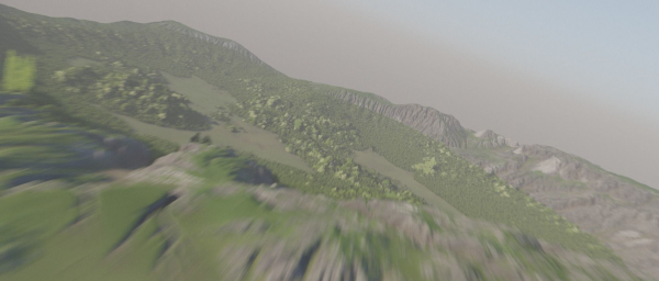Scottish Highland with grass and moss