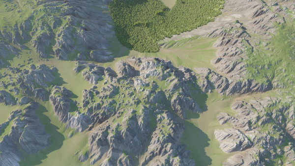 Scottish Highland with grass and moss