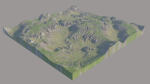 Scottish Highland with grass and moss
