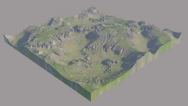 Scottish Highland with grass and moss