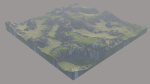 Scottish Highland with grass and moss
