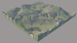 Scottish Highland with grass and moss