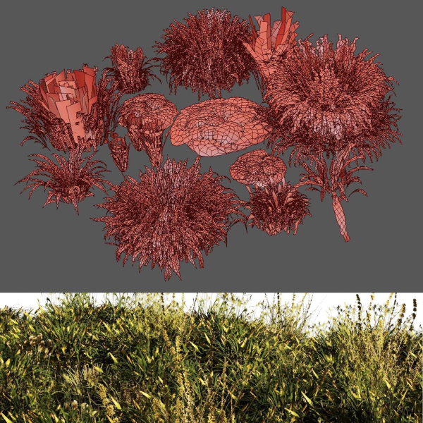 set Grass with Flower07arc
