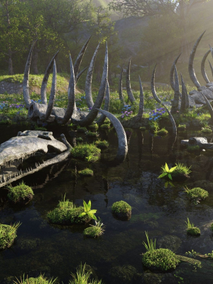skeleton-scene-3d-model-blend