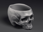 Skull Flower Pot Printable 3D Model