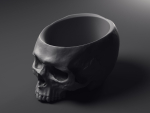 Skull Flower Pot Printable 3D Model