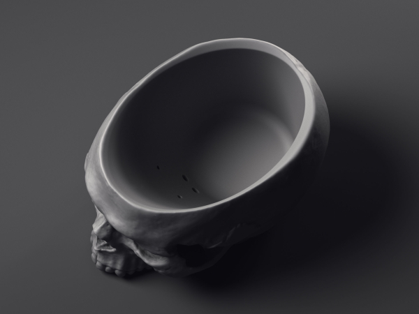 Skull Flower Pot Printable 3D Model