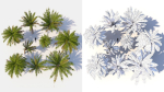 Small Palm 9 Trees Set