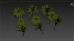 Small Palm 9 Trees Set