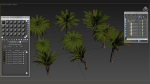 Small Palm 9 Trees Set