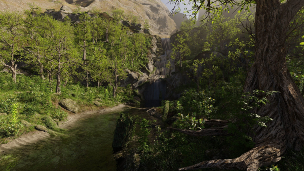 Small Waterfall Scene