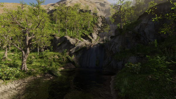 Small Waterfall Scene