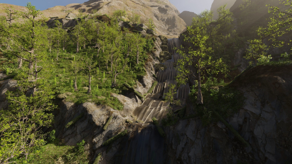 Small Waterfall Scene