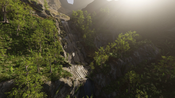Small Waterfall Scene