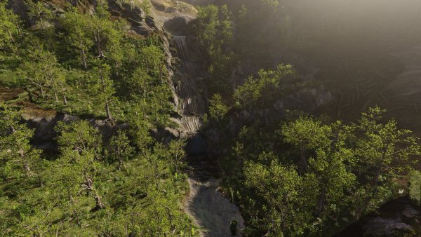 Small Waterfall Scene