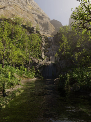 Small Waterfall Scene