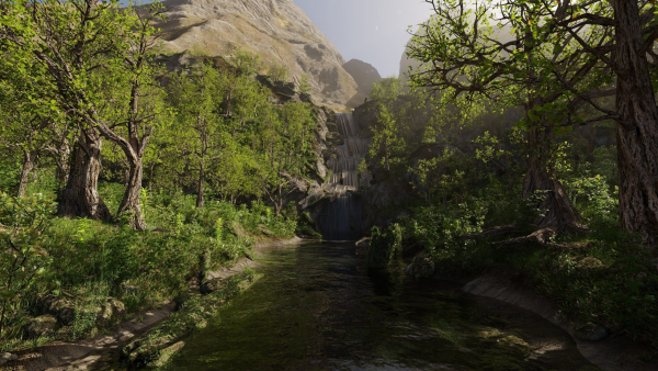 Small Waterfall Scene