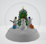 Snowman playing guitar