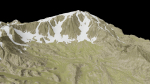 snowy mountains with steep slopes