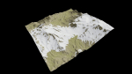 snowy mountains with steep slopes
