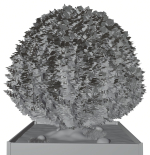 Spherical bush in a pot