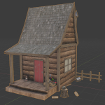 Stilized Low Poly Cabin