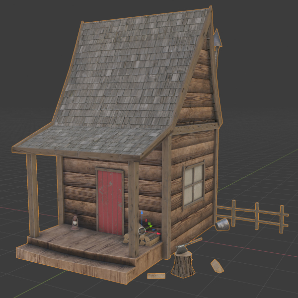 Stilized Low Poly Cabin
