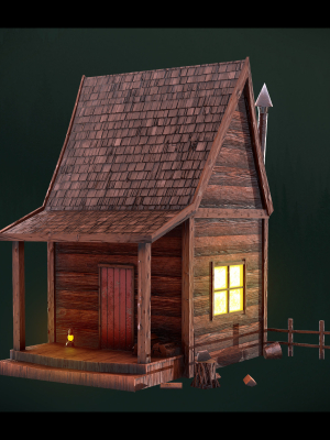 Stilized Low Poly Cabin