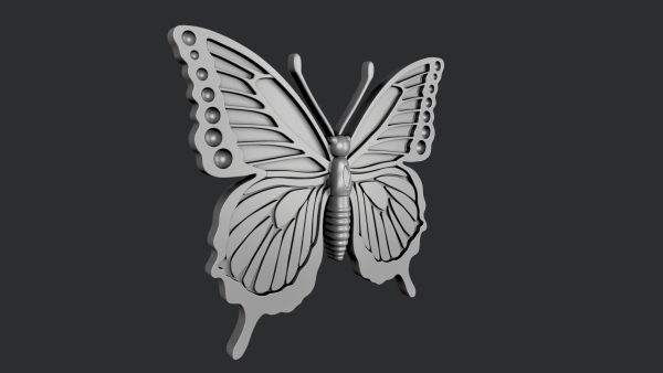 STL models for 3D printing and CNC butterfly