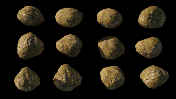 Stones Pack Rock Low-poly 3D model With Texture