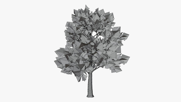 Stylized Cartoon Beech Tree