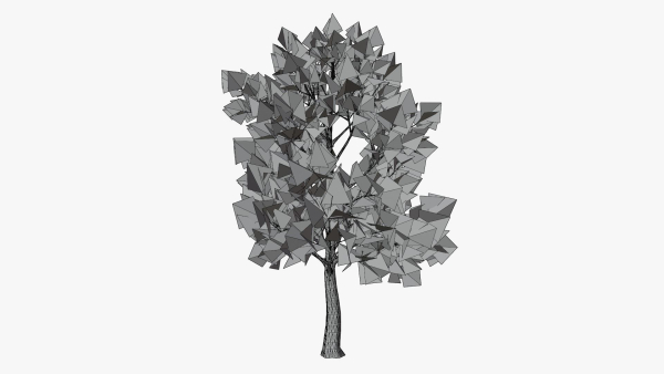 Stylized Cartoon Beech Tree